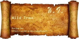 Wild Irma névjegykártya