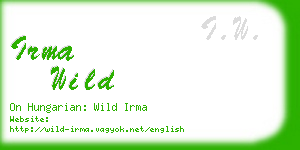 irma wild business card